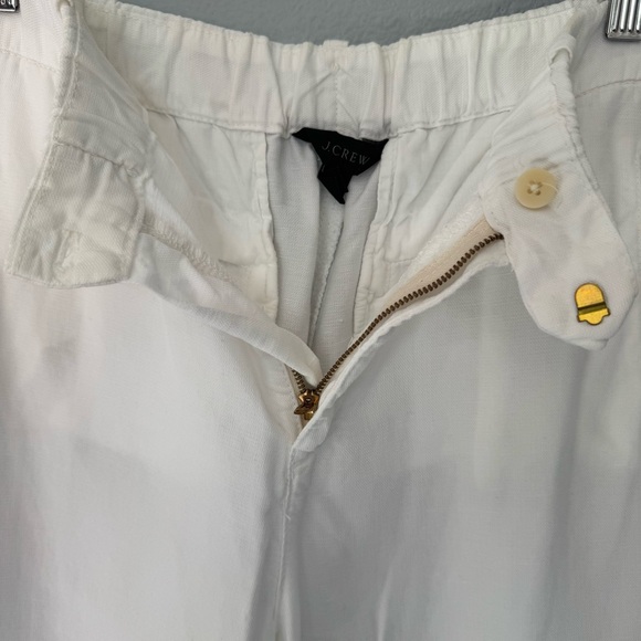 J. Crew Women’s White Linen Pants Size 6 - Picture 3 of 4